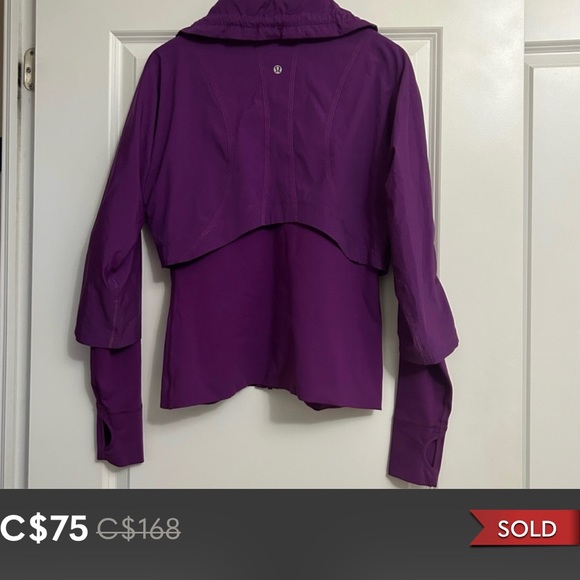 Lululemon Seek the Peak Jacket Scuba Tunic Crop Zip  Coat Gym Yoga Sport Purple - Picture 3 of 13